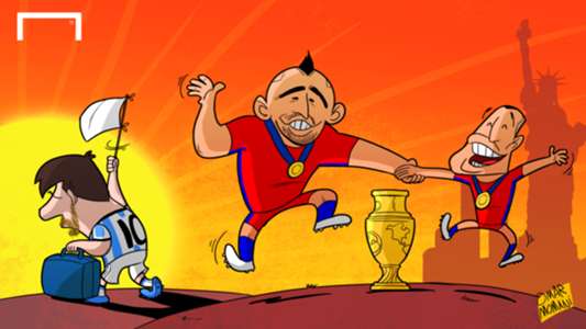 كاريكاتور جول ميسي يرفع الراية البيضاء Goal Com