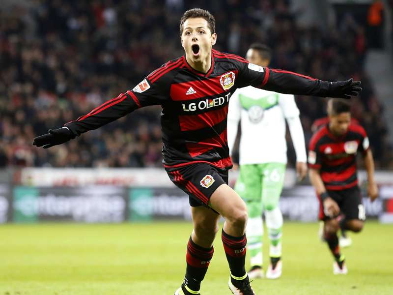 Chicharito scores from outside the box for Bayer Leverkusen | Goal.com