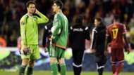 asmir begovic thibaout courtois - belgium 3 bosnia 1 - euro 2016 qualifier - 03092015