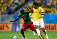 Stephane MBia Cameroon Paulinho Brazil 2014 World Cup Group A 06232014