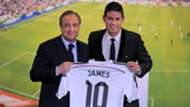 James Rodriguez Real Madrid unveiling Florentino Perez 22072014