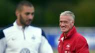 France national team training Deschamps Benzema