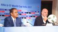 Praful Patel Gianni Infantino press conference in Goa