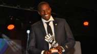 Goalkeeper of the Year - Chemelil Sugar's Jairus Adira parades with trophy.