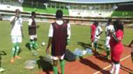 Harambee Stars U-20 players training at Kasarani