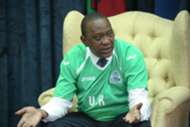 President Uhuru Kenyatta speaks to Gor Mahia players at State House