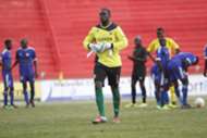 Tusker goalkeeper Duncan Ochieng was red carded against Nairobi City Stars