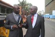 Kenya Premier League Limited officials - Jack Oguda and Ambrose Rachier