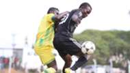 Patillah Omoto of Kariobangi Sharks (L) tackle Masita Masuta