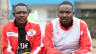 Ulinzi Stars coach Benjamin Nyangweso and Francis Onyiso