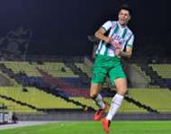 Melaka United's Yashir Pinto celebrating his goal against DRB-Hicom 22/7/2016