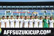 Malaysia players posing for team photo before the start of the match against Cambodia in the 2016 AFF Suzuki Cup 20/11/16