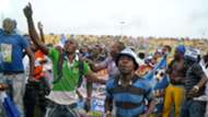 Enyimba fans celebrate winning the Nigeria Professional Footall League title