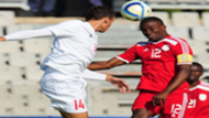 Ronald Ketjijere (Namibia) Karl Hall (Seychelles) Cosafa Cup 2015