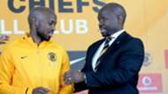 Ramahlwe Mphahlele and Steve Komphela of Kaizer Chiefs