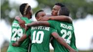AmaZulu celebrate Siyabonga Nomvethe's goal