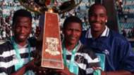 Andries Sebola, John Moeti and Dumisa Ngobe - Orlando Pirates