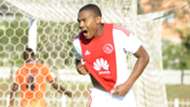 Prince Nxumalo of Ajax Cape Town celebrates against Polokwane City