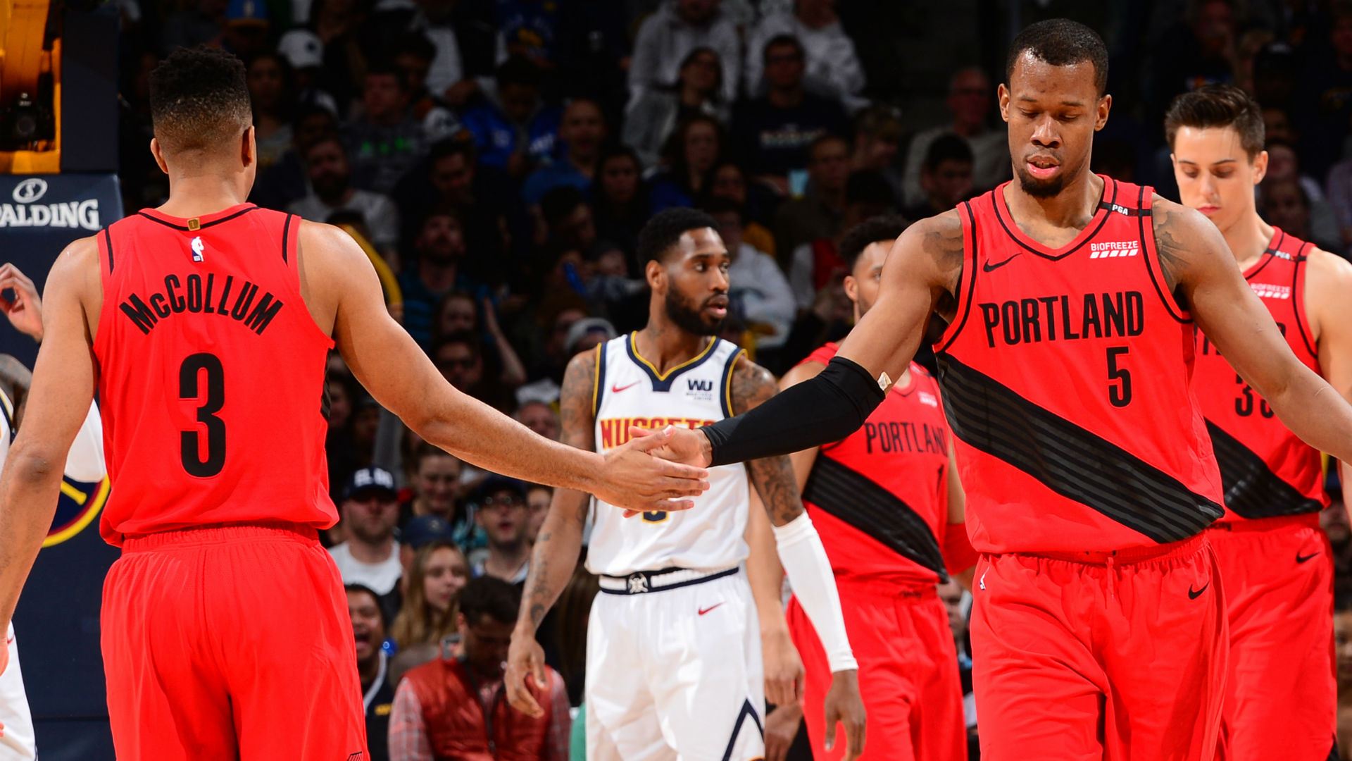 Nba Playoffs 2019 Mccollum Hood Come Up Big As Blazers Even