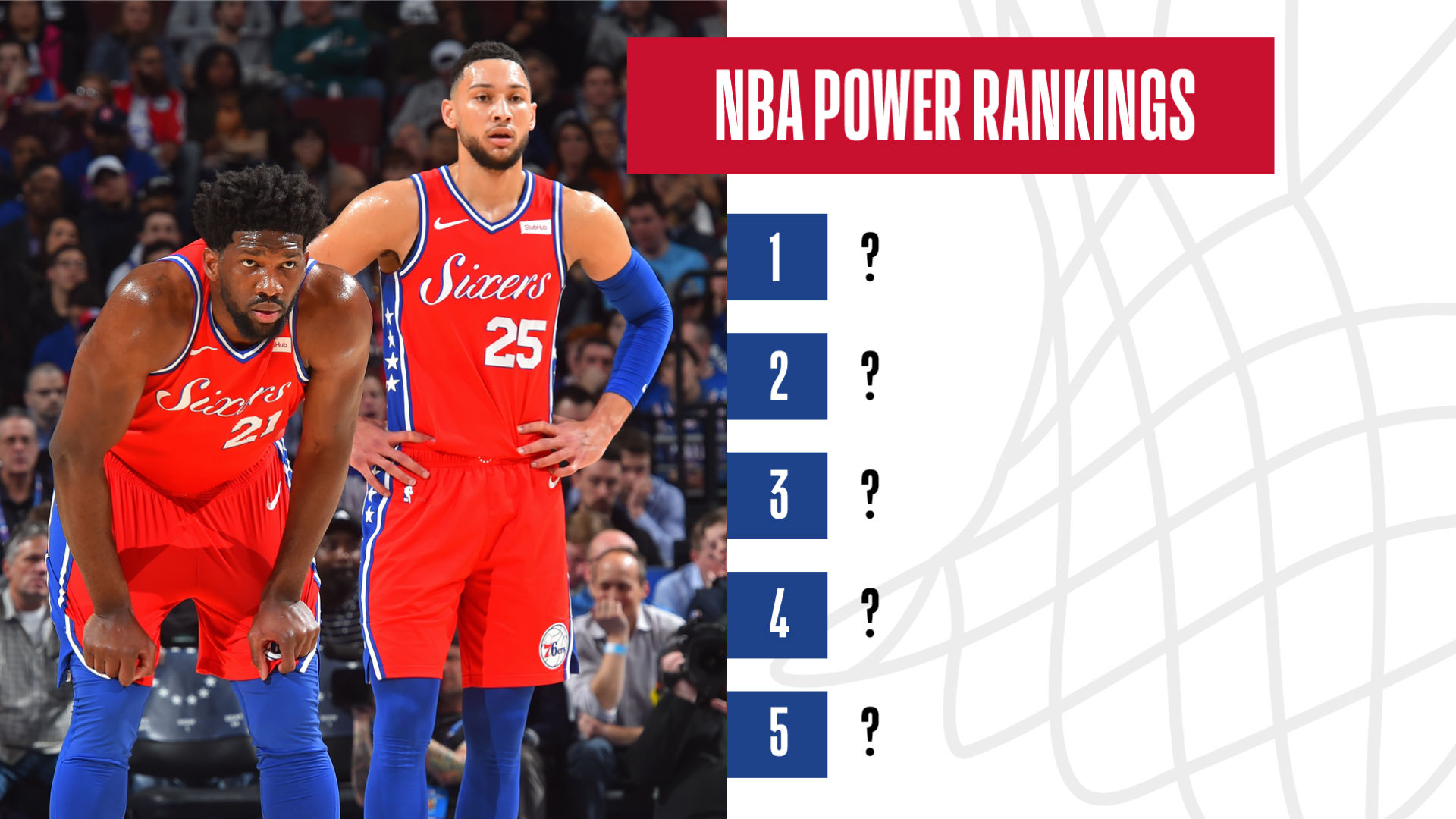 NBA Power Rankings Philadelphia 76ers enter the top5