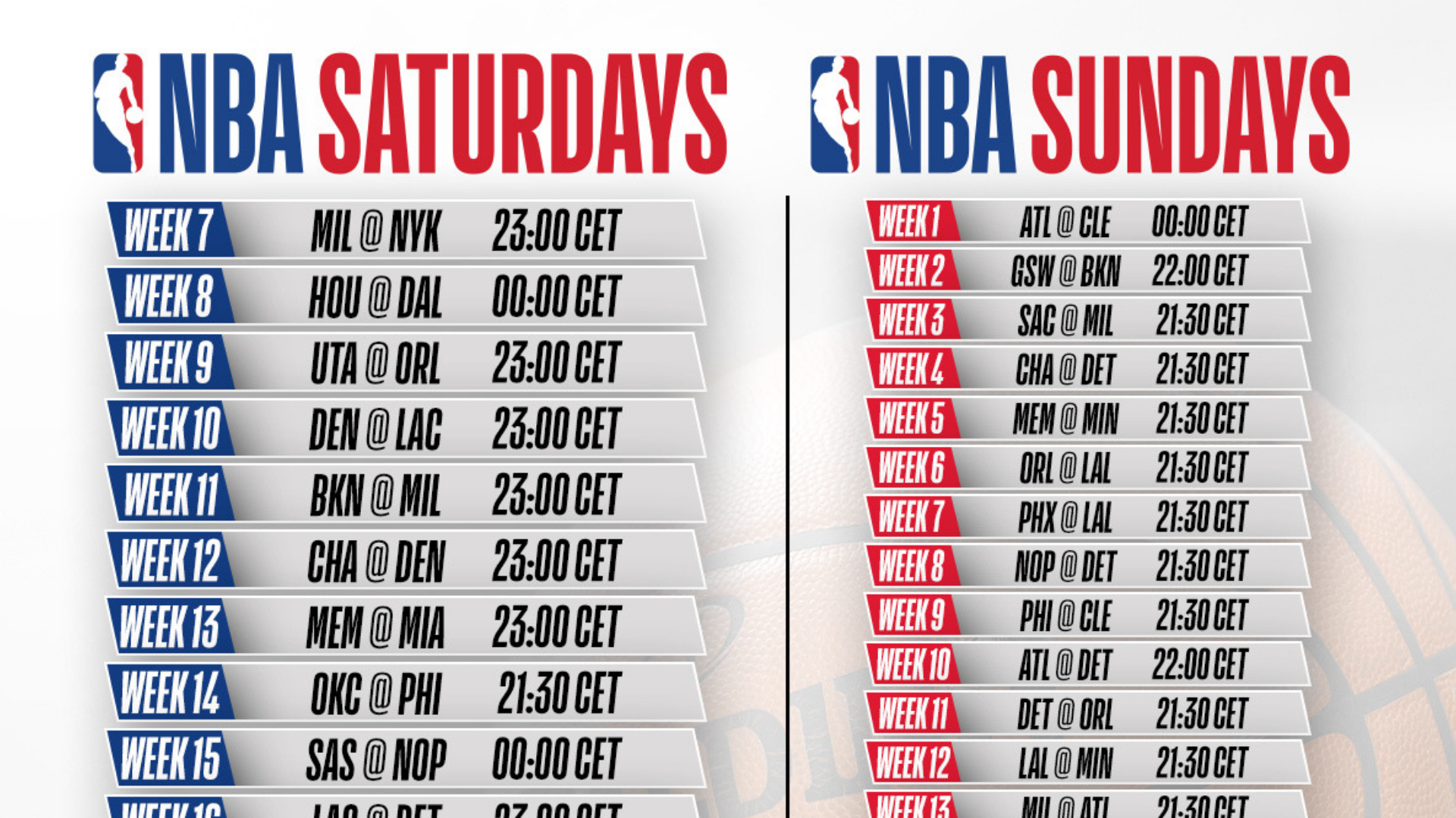 El Calendario Completo Y De Record De Los Nba Saturdays Y Sundays 2018 2019 Nba Com Espana El Sitio Oficial De La Nba calendario de la nba
