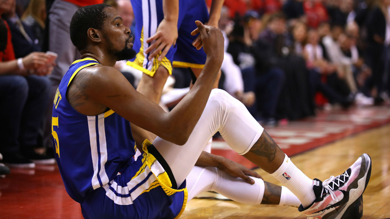 NBA Finals 2019 Kevin Durant exits Game 5 after sustaining lower leg
