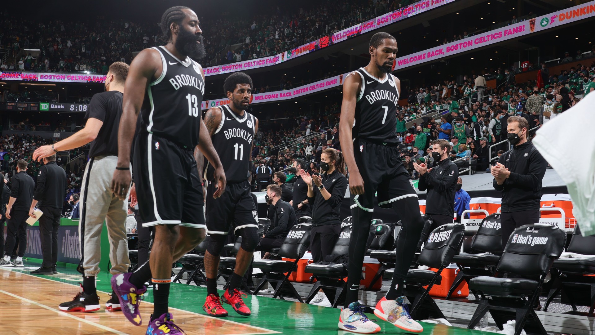 NBA Playoffs 2021 Brooklyn Nets' big three catch fire to take 31 lead over Boston Celtics