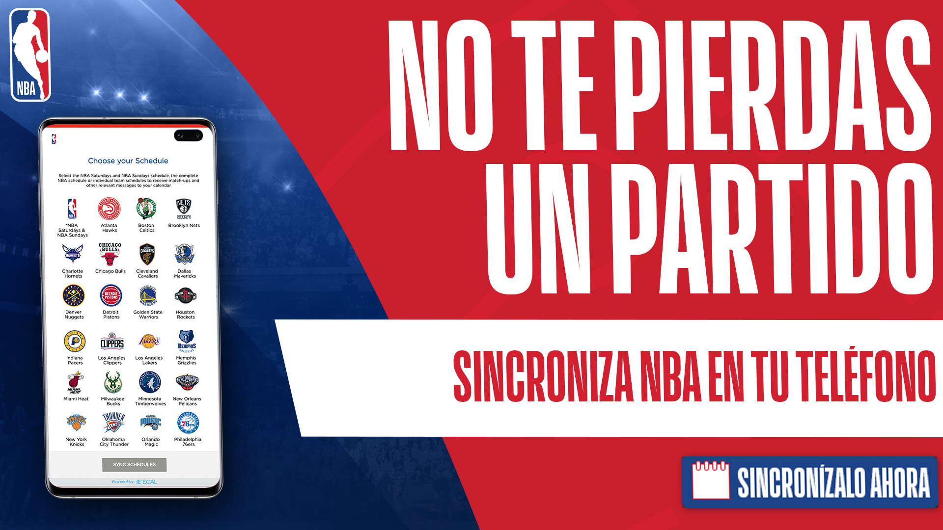 Sincroniza el calendario NBA con los partidos del NBA Saturdays y