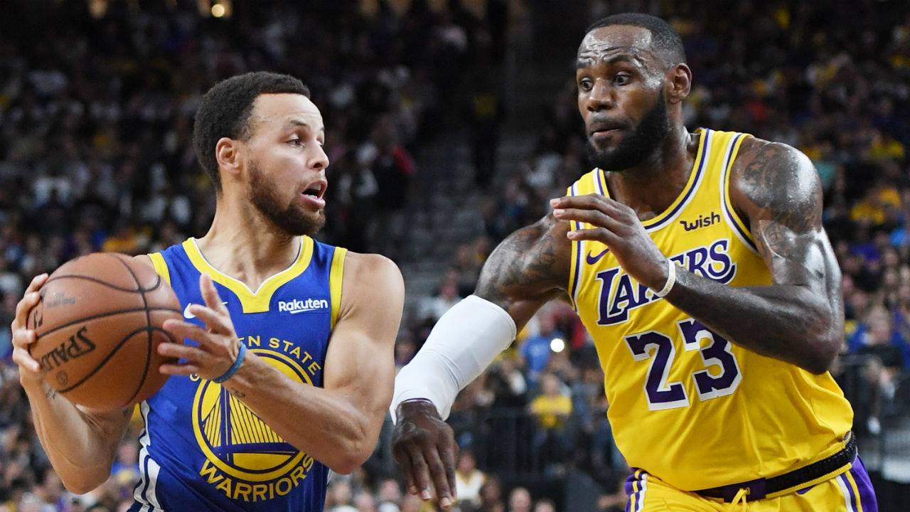Steph Curry Says It S Just Different Without Lebron James Being In The Playoffs Confident He Will Regroup With The Lakers Next Season Nba Com Canada The Official Site Of The Nba