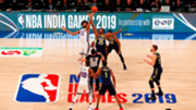 Jump ball at the first-ever NBA India Games 2019.