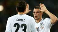 Mario Gomez Lukas Podolski Germany.