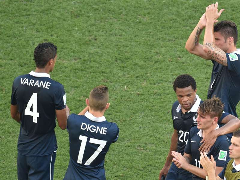 Die jungen Franzosen vor dem Brasilien-Spiel unter der ...