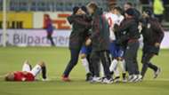 Serbia U21 Players celebrating 15112016