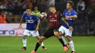 Jose Sosa Karol Linetty (r.) AC Milan Sampdoria Genua Seria A 16092016