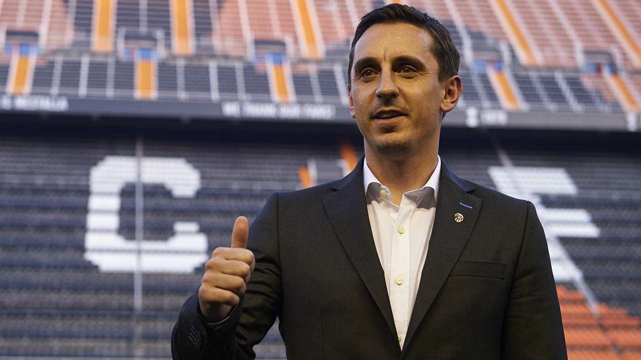 Gary Neville Presented At Valencia Goal Com