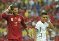 Sergio Ramos Alexis Sanchez Spain Chile 2014 World Cup Group B 06182014