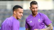 Sergio Ramos Lucas Vazquez Real Madrid training
