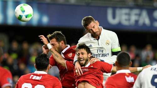 Sergio Ramos Nicolas Pareja Real Madrid Sevilla UEFA Super Cup 08092016
