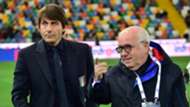 Antonio Conte and Carlo Tavecchio before Italy Spain friendly 24032016