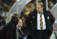 Milovan Rajevac and coach Kwesi Appiah