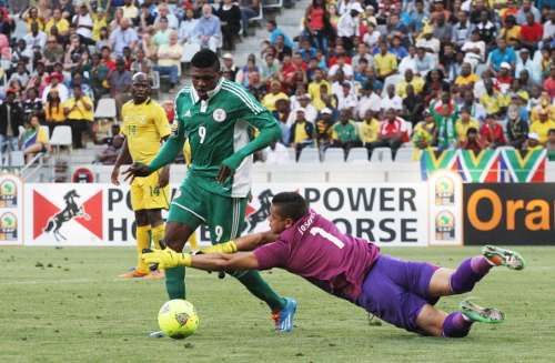 Gbolahan Salami - Moeneeb Josephs - Nigeria-South Africa 19012014 CHAN 2014