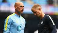 Willy Caballero and Joe Hart Premier League Man City v Sunderland