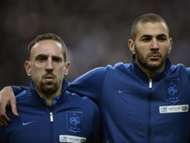 Karim Benzema Franck Ribery France Ukraine 2014 World Cup qualifying play-off 1192013