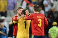 Sergio Ramos, Iker Casillas y Gerard Pique