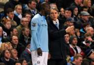 Mario Balotelli and Roberto Mancini