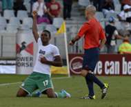 Nigeria's Chinonso Obiozor celebrates goal against Zimbabwe