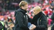 Jurgen Klopp and Pep Guardiola Liverpool vs Manhester City PL 01142018