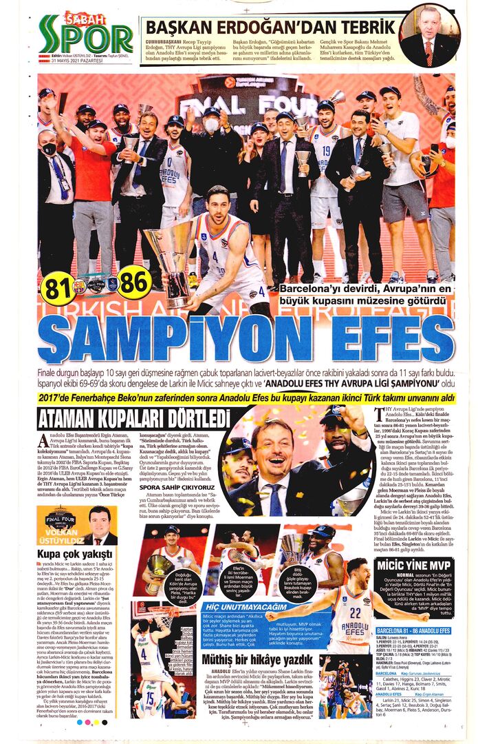 Sabah 31Mayıs2021