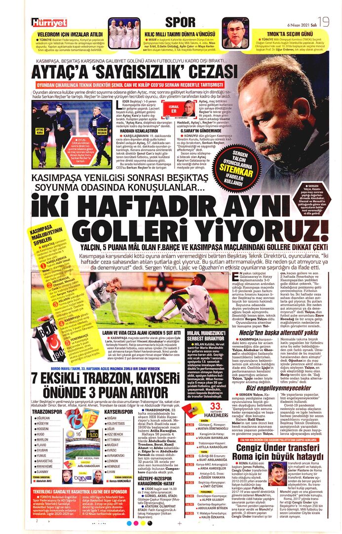 hürriyet 19 6nisan2021