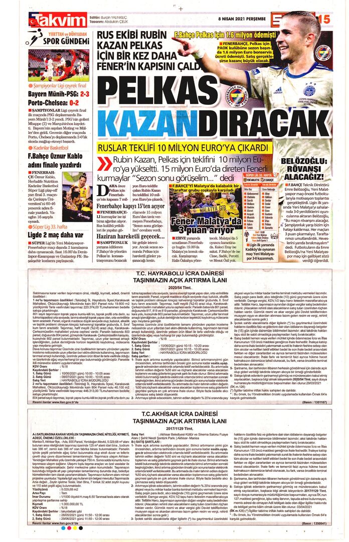 takvim 15 8nisan2021